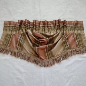 Croscill Carrington Stripes Fringe Swag Valance